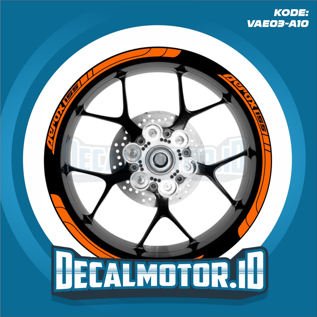 Yamaha AEROX Racing Rim Sticker ตัดสติ๊กเกอร์ Variation Strip 1 ชุด - VAE