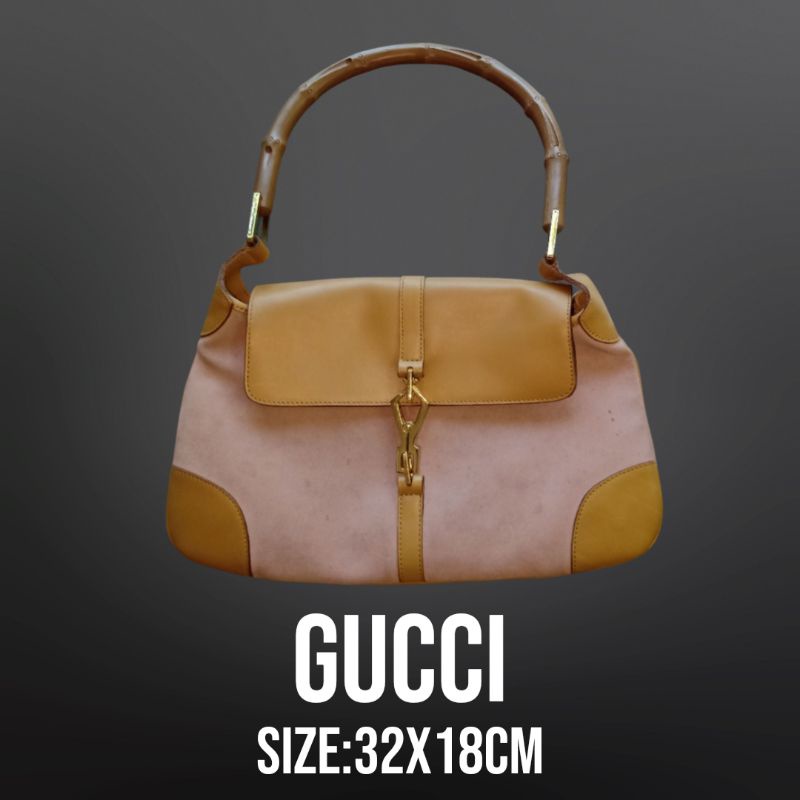 กระเป๋าถือGucciแท้100% Gucci bamboo vintage แบรนด์เนมแท้