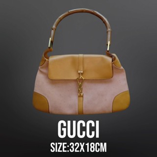 กระเป๋าถือGucciแท้100% Gucci bamboo vintage แบรนด์เนมแท้