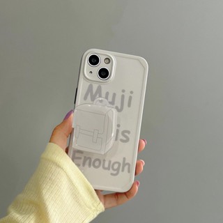 เคส สำหรับ ไอโฟน เคสซิลิโคน สินค้าพร้อมส่งจากไทย สำหรับ Iphone 14 13 12 11 Pro max เคสmuji+ไอริง TPU-R1800