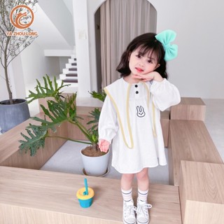 YA ZHOU LONG ชุดเด็กผู้หญิง เดรสแขนยาวน่ารัก ชุดเจ้าหญิงแฟชั่น