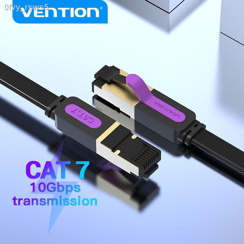 Vention สาย lan cat 7 Ethernet Flat Cable สายเลนเน็ต internet cable สายเน็ตคอม CAT 7 แท้ stp lan Patch Cord Cable for PC