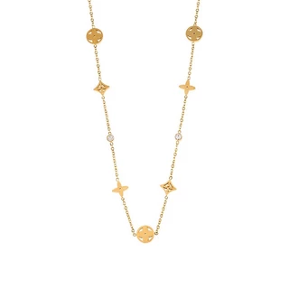 แฟชั่นหรูหรา Lucky Four-Leaf Clover ไทเทเนียมเหล็ก Clavicle Chain ทุกวัน All-Match สร้อยคอสแตนเลส Non-