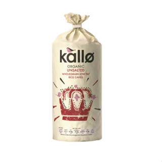 Kallo Thick Rice Cakes 130g Organic unsalted Low Fat