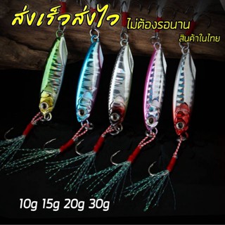 ไมโครจิ๊ก พร้อมตัวเบ็ดหัวท้าย 10g 15g 20g 30g 1ชิ้น เหยื่อไมโครจิ๊ก Micro jig เหยื่อตกปลาทะเล ไมโคจิ๊ก เหยื่อจิ๊ก R7