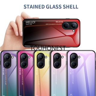 เคส Oppo Realme V20 เคส Realme C30 เคส Realme C33 เคส Realme C2 Case Realme 7i Case Realme C17 Case Realme C12 Case Realme C15 Case Realme C25 Cover Realme C25S Luxury Gradient Ultra-Thin Tempered Glass Back Cover Phone Cases โทรศัพท์มือถือกระจกนิรภัย