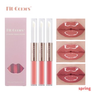 2 In 1 FIT COLORS ลิปสติก ลิปกลอส สองหัว ชั้นไม่ติดถ้วย กันน้ํา ติดทนนาน ชุ่มชื้น สไตล์แฟชั่นผู้หญิง Maquillaje