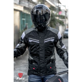 เสื้อการ์ด FORCE รุ่น AIRFLOW ADVENTURE JACKETS MADE OF POLYESTER FABRIC (BLACK/WHITE/GREY)