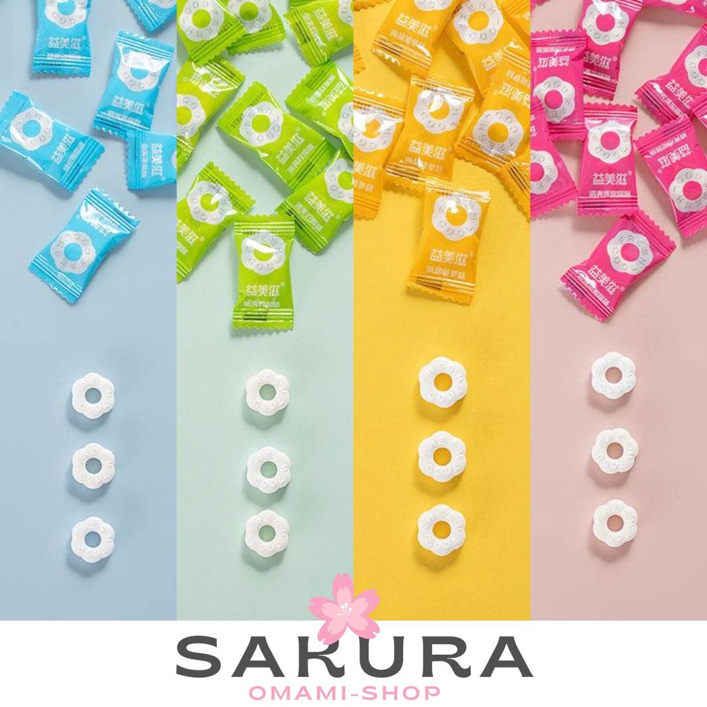 HOT🔥(50-100เม็ด)ลูกอมมิ้นท์กลิ่นผลไม้ IMINT Candy Cooling Mint 0น้ำตาล หอม หวาน เย็นสุดขั้ว!Sakura