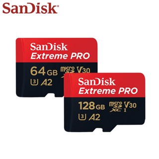 Sandisk Extreme PRO การ์ดรีดเดอร์ ความเร็วสูง 64GB 128GB 256GB A2 170MB/s V30 Micro SD Card 32GB A1 Class 10 UHS-I U3