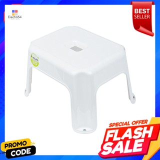 RECTANGULAR เก้าอี้เหลี่ยมเตี้ย PLIM 19x30.5x24.5cm สีขาวRECTANGULAR STEP STOOL PLIM 19X30.5X24.5CM WHITE