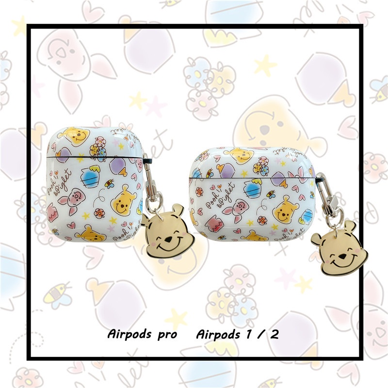 Mango สําหรับ AirPods 1 2 3 4 Pro 2 กรณีปลอก Gen 2 3 4 2nd 3rd 4th น่ารักน่ารักการ์ตูนหมีน้อยหมู