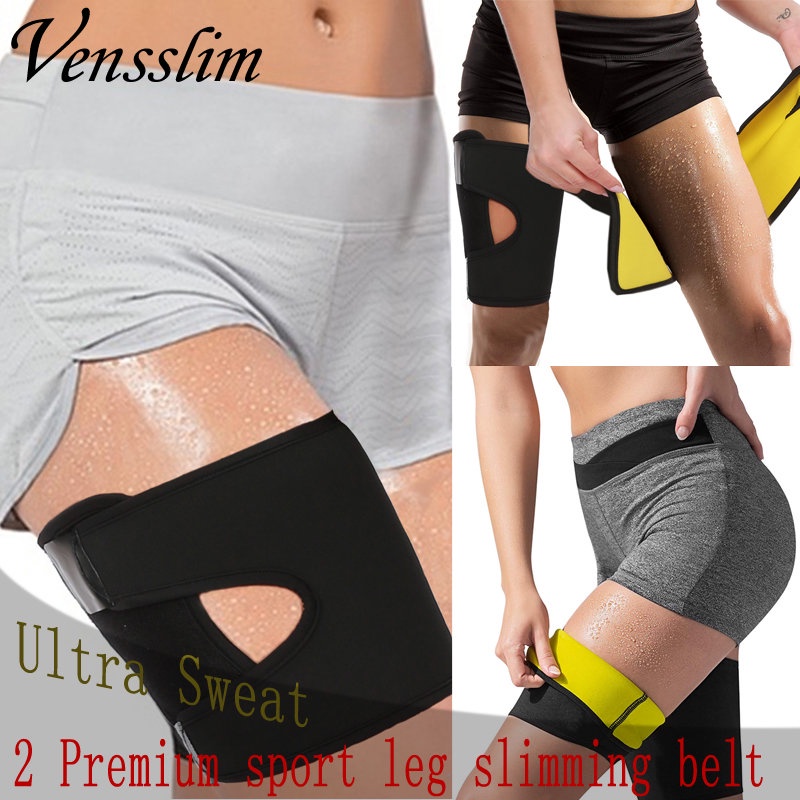 Vensslim ต้นขา Trimmer ไขมัน Burner Wrap Hot Thermo Neoprene ลดน้ําหนักผู้หญิงรัดตัว 2 ชิ้นกางเกงขายาว Shapers Slimming เหงื่อซาวน่าเข็มขัด