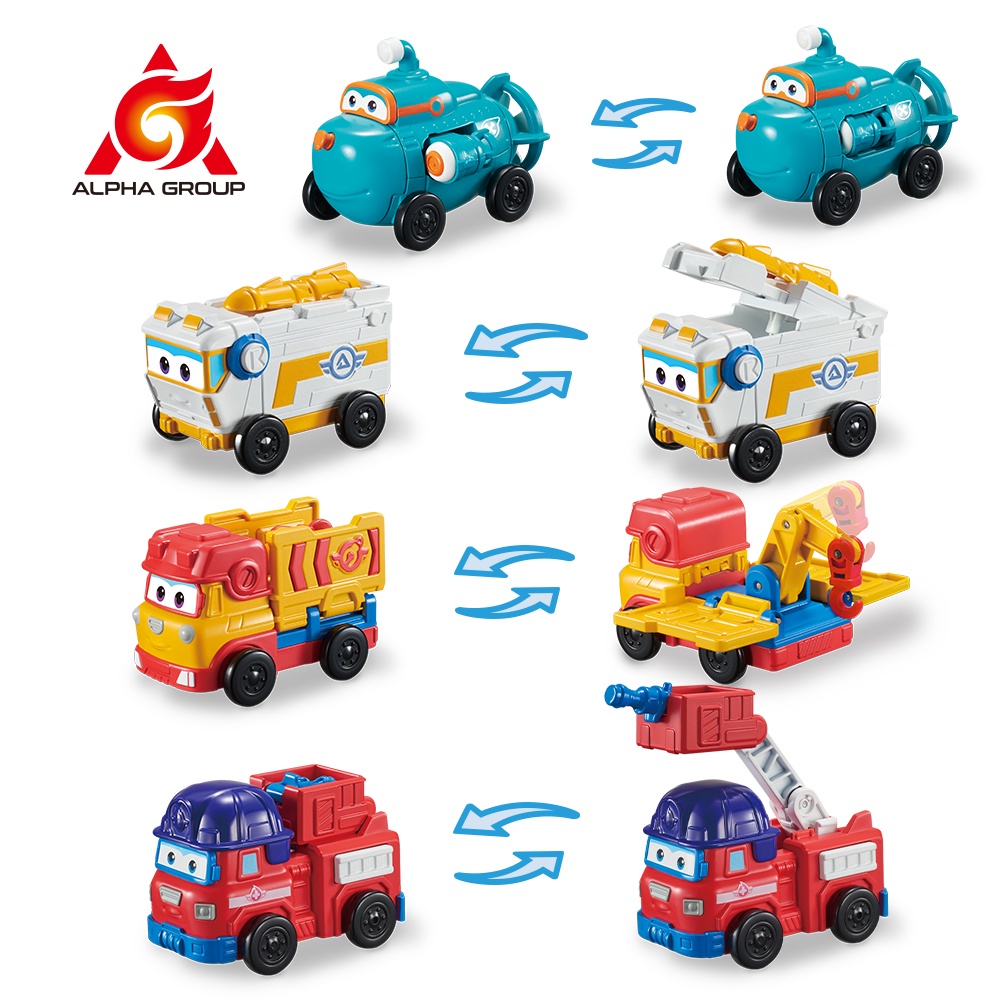 Super Wings 4 Mini Team Vehicles Rover Sparky Remi Willy Action ...