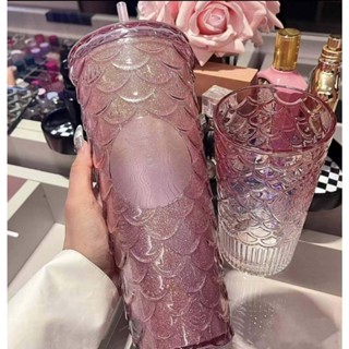 แก้วเกล็ดนางเงือก Double Wall สตาร์บัคส์สุดหรู มี 5 สี ขนาด 24 oz (710 ml)