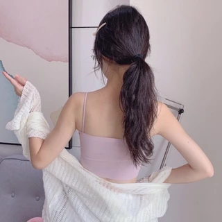สายเดี่ยวเกาะอกไร้ขอบเสริมฟองน้ำ งานดี | มีฟองน้ำ