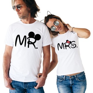 Lovers Couple T Shirt Women Men Valentines Mr Mrs Couple Summer Matching Clothes_02