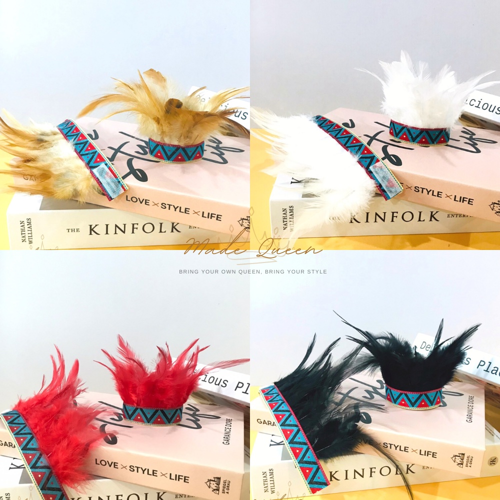 กำไรขนนก ข้อเเขนขนนก แบบคู่ เเบบเดี่ยว สไตล์โบฮีเมียน Gasby​ แฮนด์เมด​ สินค้าพร้อมส่ง