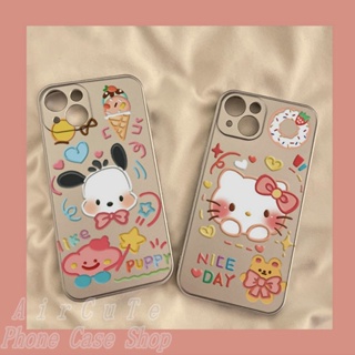 เคส OPPO A96 A95 A94 A93 A92 A83 A77S A76 A74 4G 5G A57 A54 A53 A52 A31 Reno 8 8Z 7 7Z 6 6Z 5 2F Reno8 Z Reno7 Reno6 Reno5 Reno2 F 4G 5G 2020 2021 2022 Plating Silver Protect Camera Gog Hello Kitty Cat Soft Case