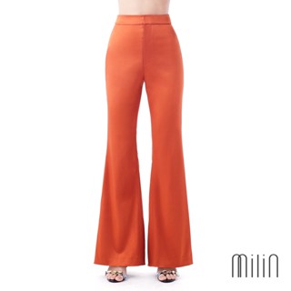 [MILIN] Camino Pants High waist flare Silk satin pants กางเกงเอวสูงขายาวผ้าซาติน