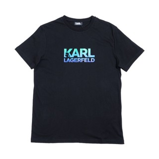 เสื้อยืดคอกลม แขนสั้น ผ้าฝ้าย พิมพ์ลาย Karl Lagerfeld Karl Lagerfeld สําหรับผู้ชาย75505051122