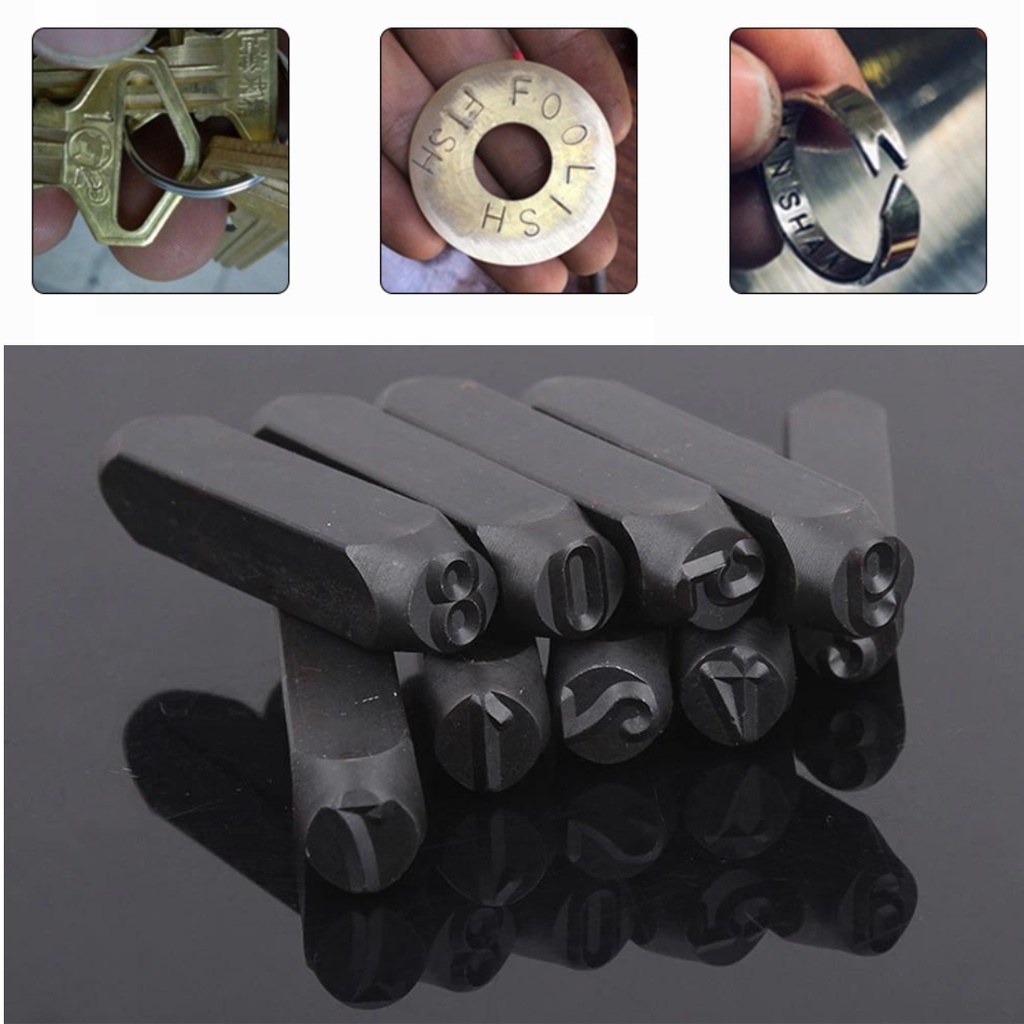 STAMP PRINT KNOCK LETTERS NUMBER AZ STEEL HOLE LEATHER ETC RB9