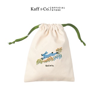 Kaff &amp; Co. ถุงผ้าหูรูด ลายปักพิเศษ Limited Edition (เฉพาะถุงผ้าหูรูด ไม่รวมผลิตภัณฑ์)