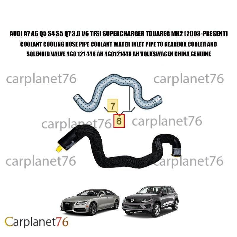 AUDI A7 A6 Q5 S4 S5 Q7 3.0 V6 TFSI SUPERCHARGER TOUAREG MK2 COOLANT WATER INLET PIPE TO GEARBOX COOL