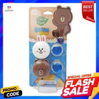 freshener น้ำหอมปรับอากาศคลิปช่องแอร์ FRESH TIME ไลน์เฟรนด์ กลิ่นโอเชี่ยน เฟรชAir freshener clip FRESH TIME LINE FRIENDS