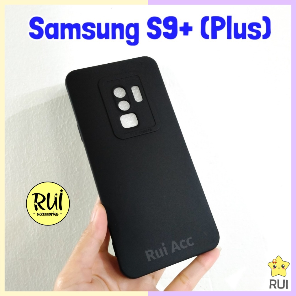 เคสสีดํา S9+ Black Matte Samsung S9 Plus Softcase Plain Slim Silicone HP