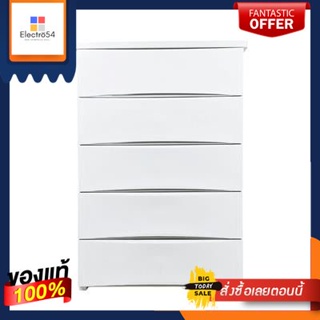 ตู้ลิ้นชักอเนกประสงค์ 5 ชั้น (ท็อปไม้) KASSA HOME รุ่น JCP-6805 ขนาด 72 ซม. สีขาวMultipurpose 5 Drawer Cabinet (Wood Top