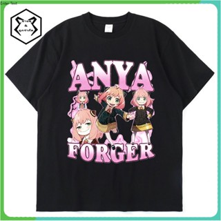 เสื้อยืด พิมพ์ลายอนิเมะ Spy X Family Anya Forger สไตล์ญี่ปุ่น แฟชั่นสําหรับผู้หญิง#39; s เสื้อยืด ผ้าฝ้าย โอเวอร์ไซ_05