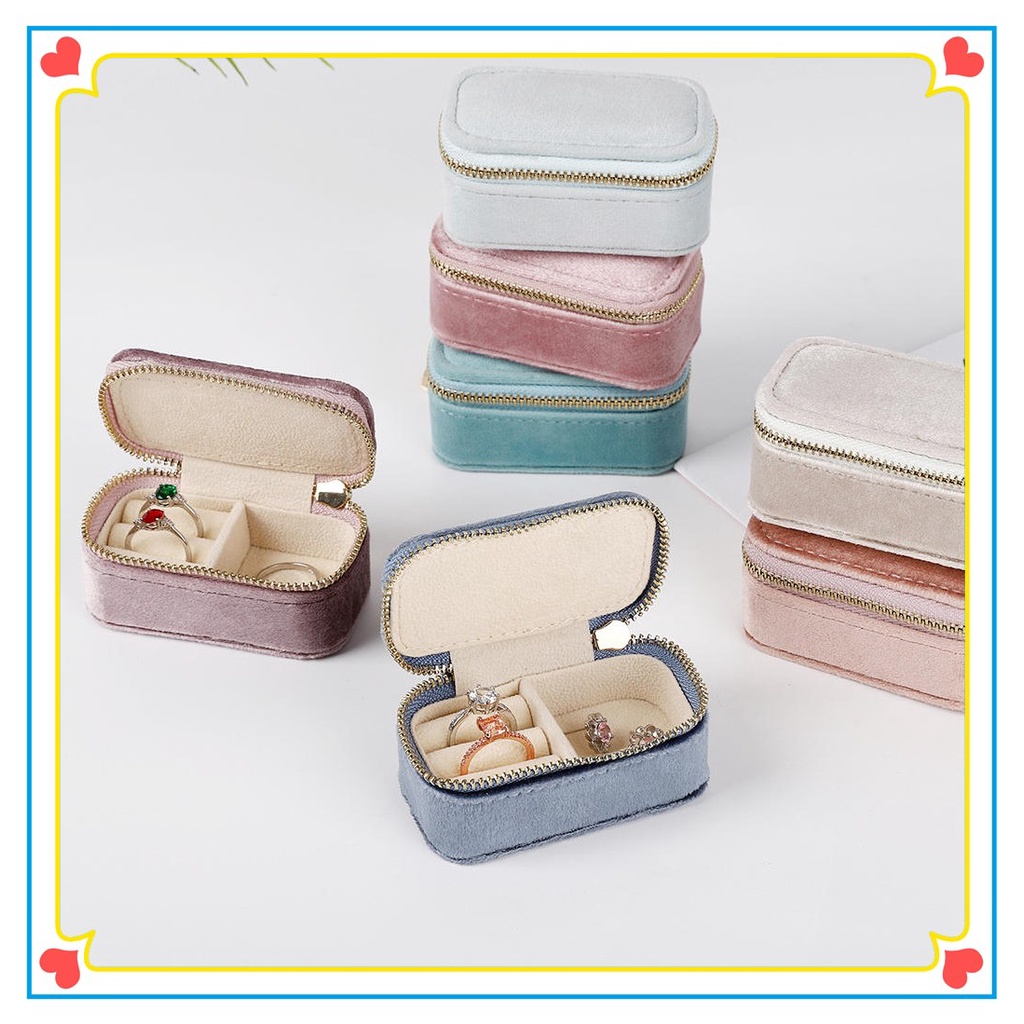 กล่องเก็บเครื่องประดับ ต่างหู แหวน ผ้าสักหลาด ผ้ากํามะหยี่ คุณภาพสูง แบบสร้างสรรค์ สําหรับงานแต่งงาน