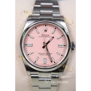 Rolex OP 36 mm. candy pink automatic swiss movement