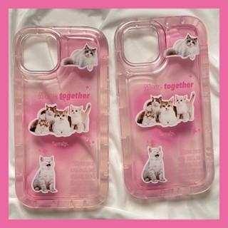 ❤️จัดส่งทันที❤️เคสไอโฟน11/12/13/14 14 Pro max cute pink little Cat Silicone Case For iPhone 11,12,13,12PM,13PM,14PM