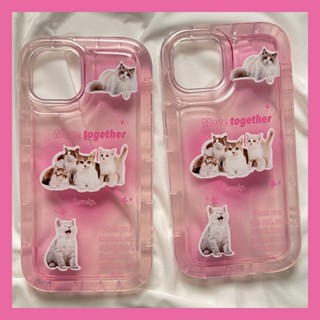 ❤️จัดส่งทันที❤️เคสไอโฟน11/12/13/14 14 Pro max cute pink little Cat Silicone Case For iPhone 11,12,13,12PM,13PM,14PM