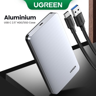 Ugreen เคสฮาร์ดไดรฟ์ภายนอก HDD 2.5 6Gbps Sata เป็น USB C 3.1 Gen 2 อลูมิเนียม สําหรับฮาร์ดดิสก์ Sata SSD HDD Enclosure