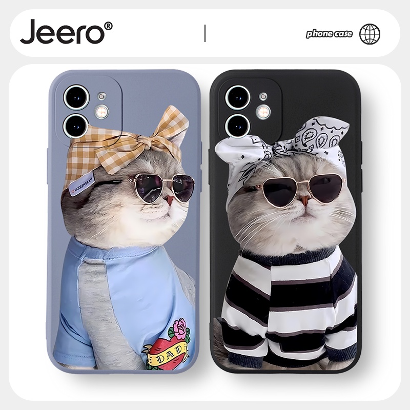 Jeero เคสคู่ เคสไอโฟน คู่รัก กันกระแทกซิลิโคนนุ่มน่ารักตลก เคสโทรศัพท์ Compatible for iPhone 16 15 14 13 12 11 Pro Max SE 2020 X XR XS 8 7 6 6S Plus พลัส HFF2887