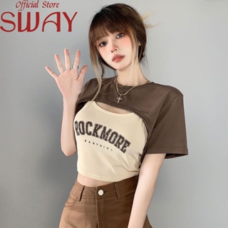 SWAY  เสื้อยืด เสื้อแฟชั่น หลวม  Comfortable คุณภาพสูง ทันสมัย Stylish S031046 36Z230909