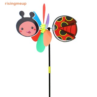 [risingmeup] กังหันลม ลายการ์ตูนสัตว์ สามมิติ ของเล่นสําหรับเด็ก ตกแต่งสวน