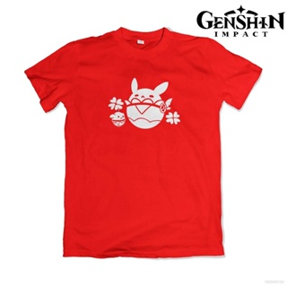 Sam Anime T-shirt Game Genshin Impact Klee Bomb Tops Fashion Unisex Short Sleeve Tee Shirt Plus Size z_03