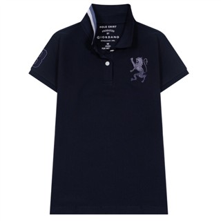 GIORDANO เสื้อโปโลผู้หญิง ปักสิงโต Womens 3D Lion Polo 05311222