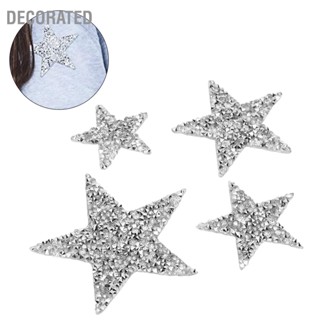 Decorated 20pcs Rhinestone Star Patches เหล็กที่สวยงามสวยงามบนแพทช์เย็บบนแพทช์สำหรับกระเป๋าแจ็คเก็ต