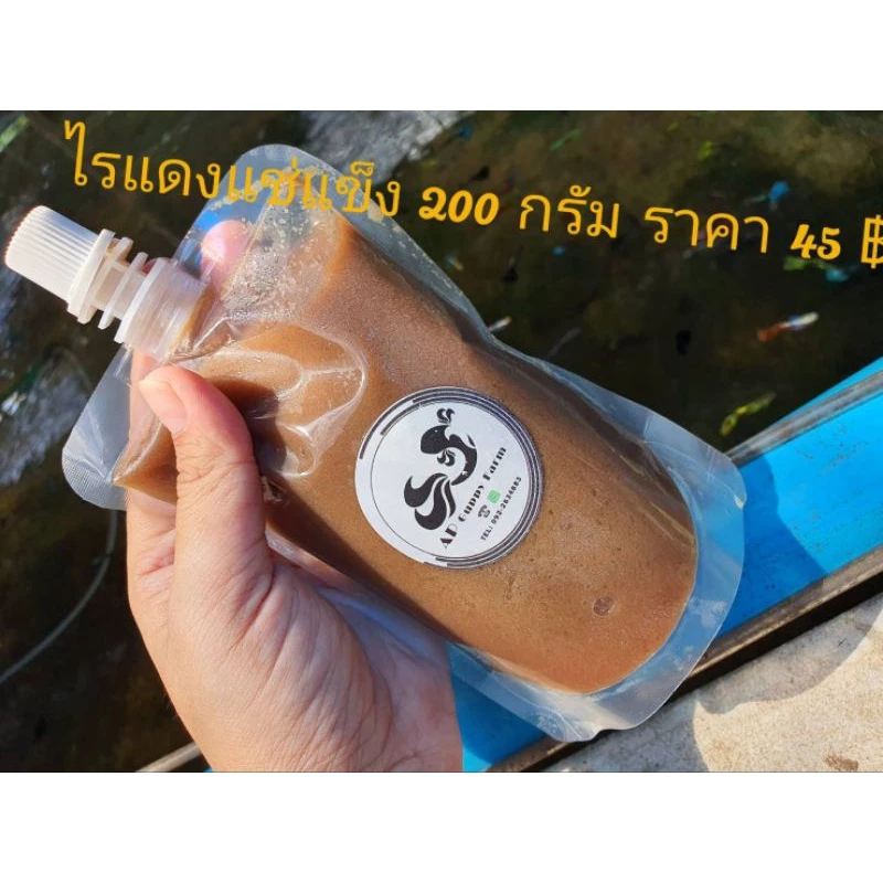 อาหารปลาไรแดงแช่แข็ง200ml.. มีประกันระหว่างขนส่ง