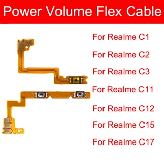 ปุ่มปรับระดับเสียง สายเคเบิ้ลอ่อน อะไหล่สํารอง สําหรับ Oppo Realme C1 C2 C3 C11 C12 C15 C17