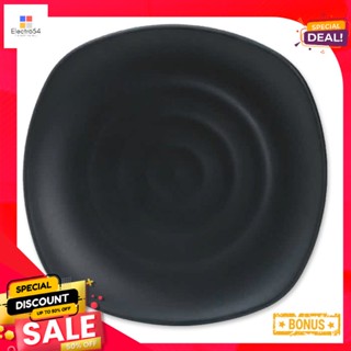 เอโร่#Black นิ้วจานเหลี่ยมมุมมน10.5สีดำaro SquarePlate10.5" #Black