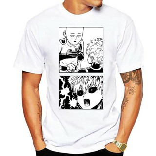 เสื้อยืด พิมพ์ลายมังงะ One Punch Man Saitama And Genos Fubuki Caped Baldy S-6XL(1) สีขาวS-5XL_07