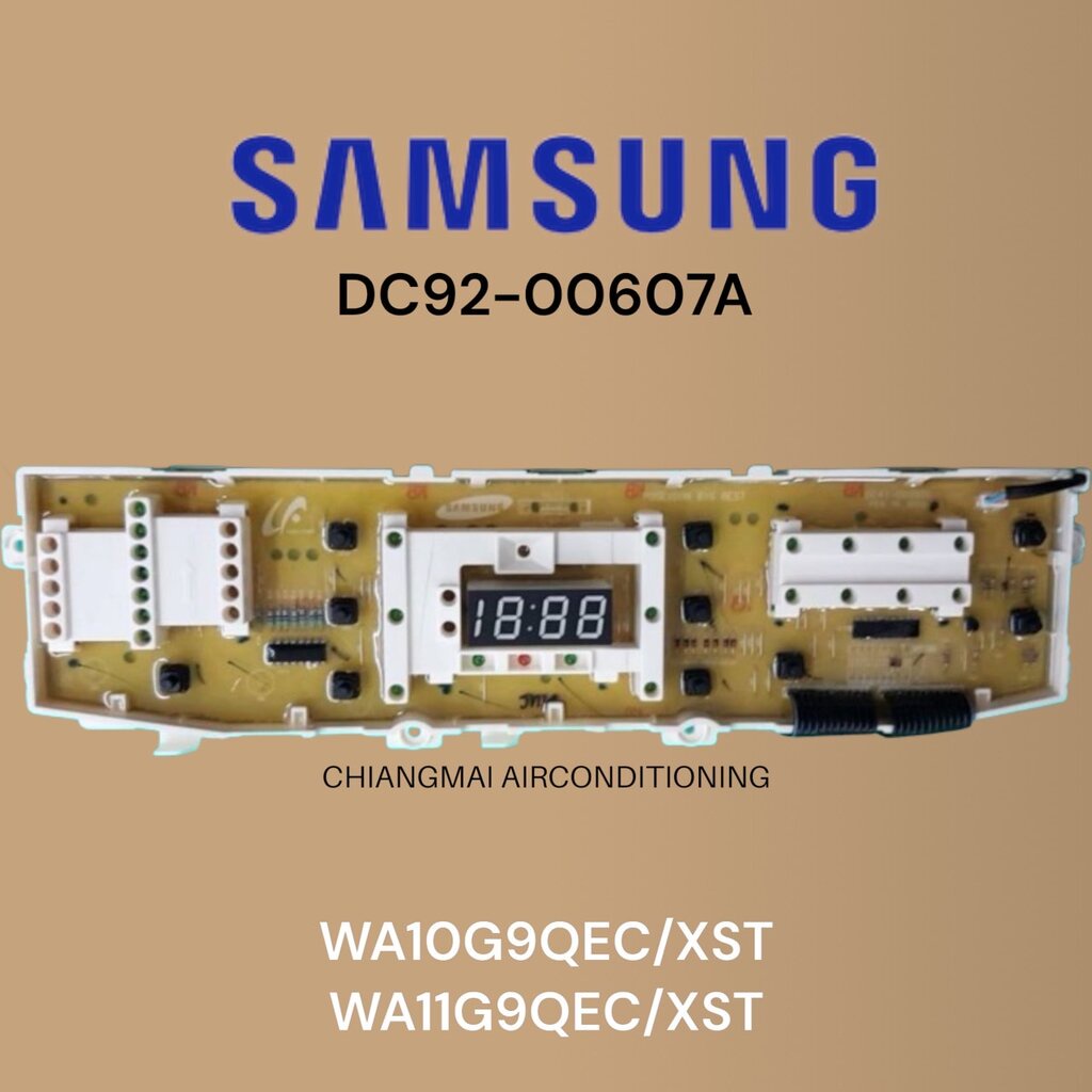 (Pre-Order) DC92-00607A บอร์ดเครื่องซักผ้า SAMSUNG แผงบอร์ดเครื่องซักผ้าซัมซุง รุ่น WA10G9QEC/XST, W