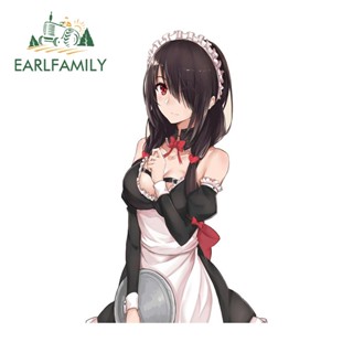 Earlfamily สติกเกอร์ไวนิล กันน้ํา ลาย Kurumi Tokisaki น่ารัก ขนาด 13 ซม. x 8.1 ซม. สําหรับติดตกแต่งกระจกรถยนต์ รถจักรยานยนต์