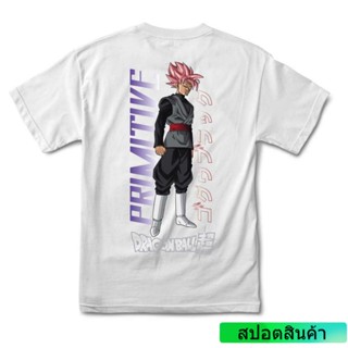 เสื้อยืด ผ้าฝ้าย พิมพ์ลาย Primitive X Dragon Ball Z Ssr Goku White Dbz Skateboard สําหรับผู้ชาย_04